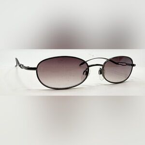 Gunmetal Oval Metal Sunglasses Frames Only